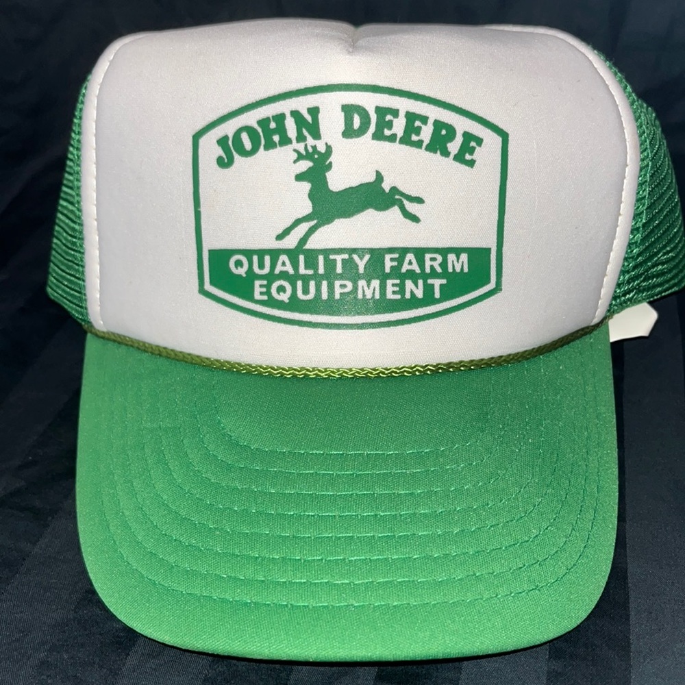 JOHN DEERE QUALITY FARM EQUIPMENT Trucker Style SnapBack Cap Hat